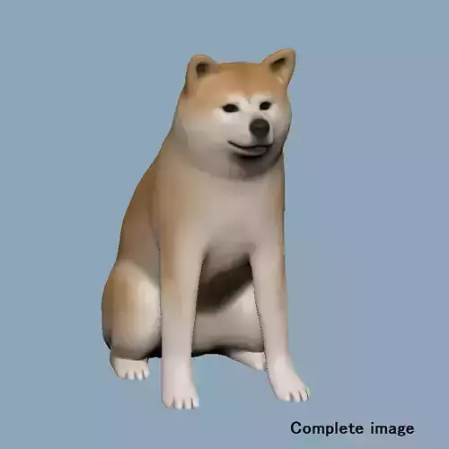 Akita dog miniature 3D print model