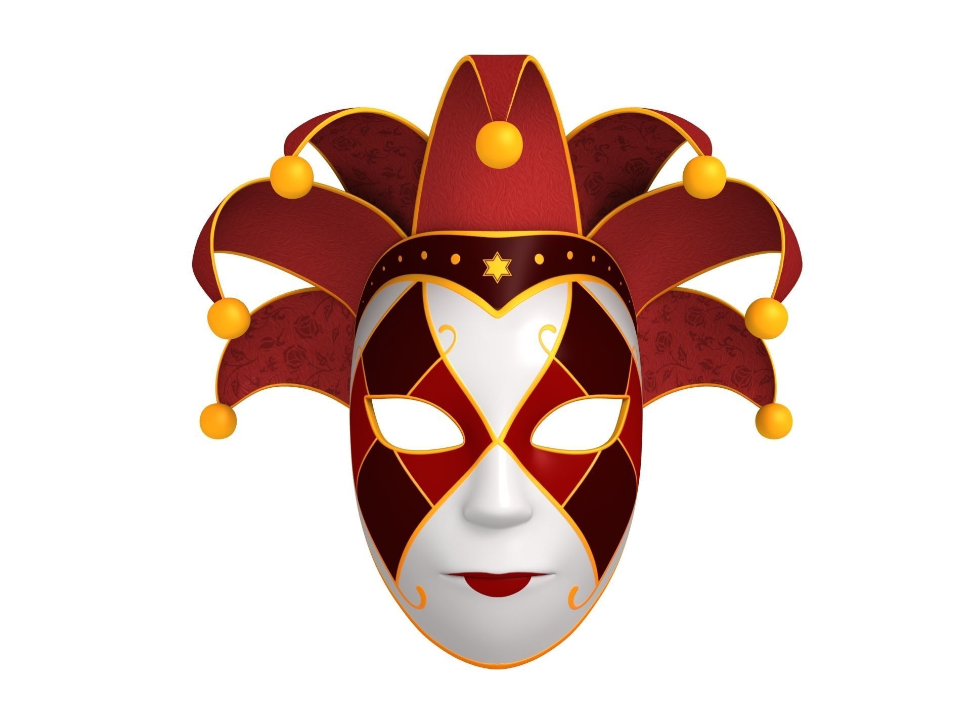 Venetian Mask 3D model_1