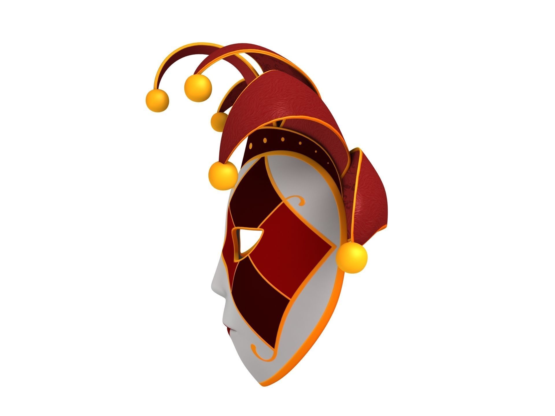 Venetian Mask 3D model_4