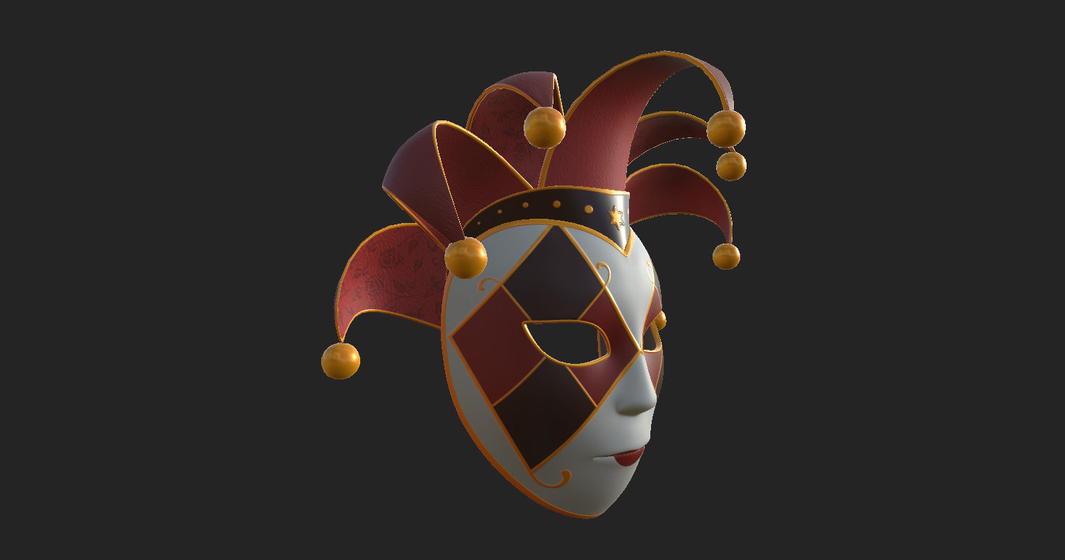 Venetian Mask 3D model_15