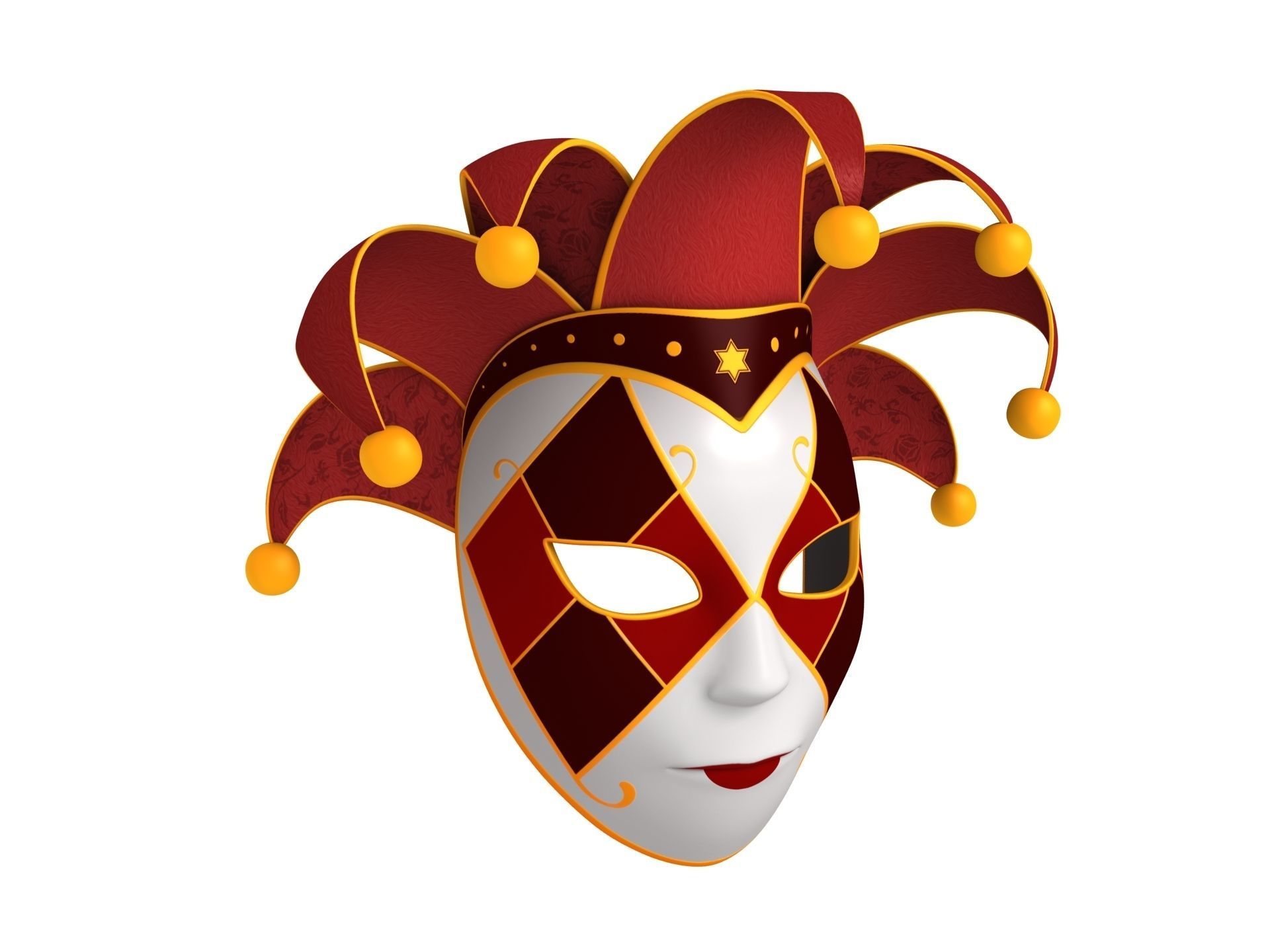 Venetian Mask 3D model_6