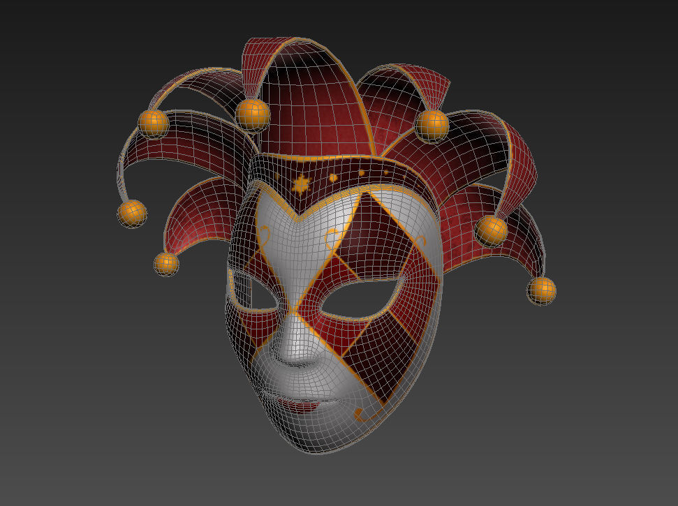 Venetian Mask 3D model_9
