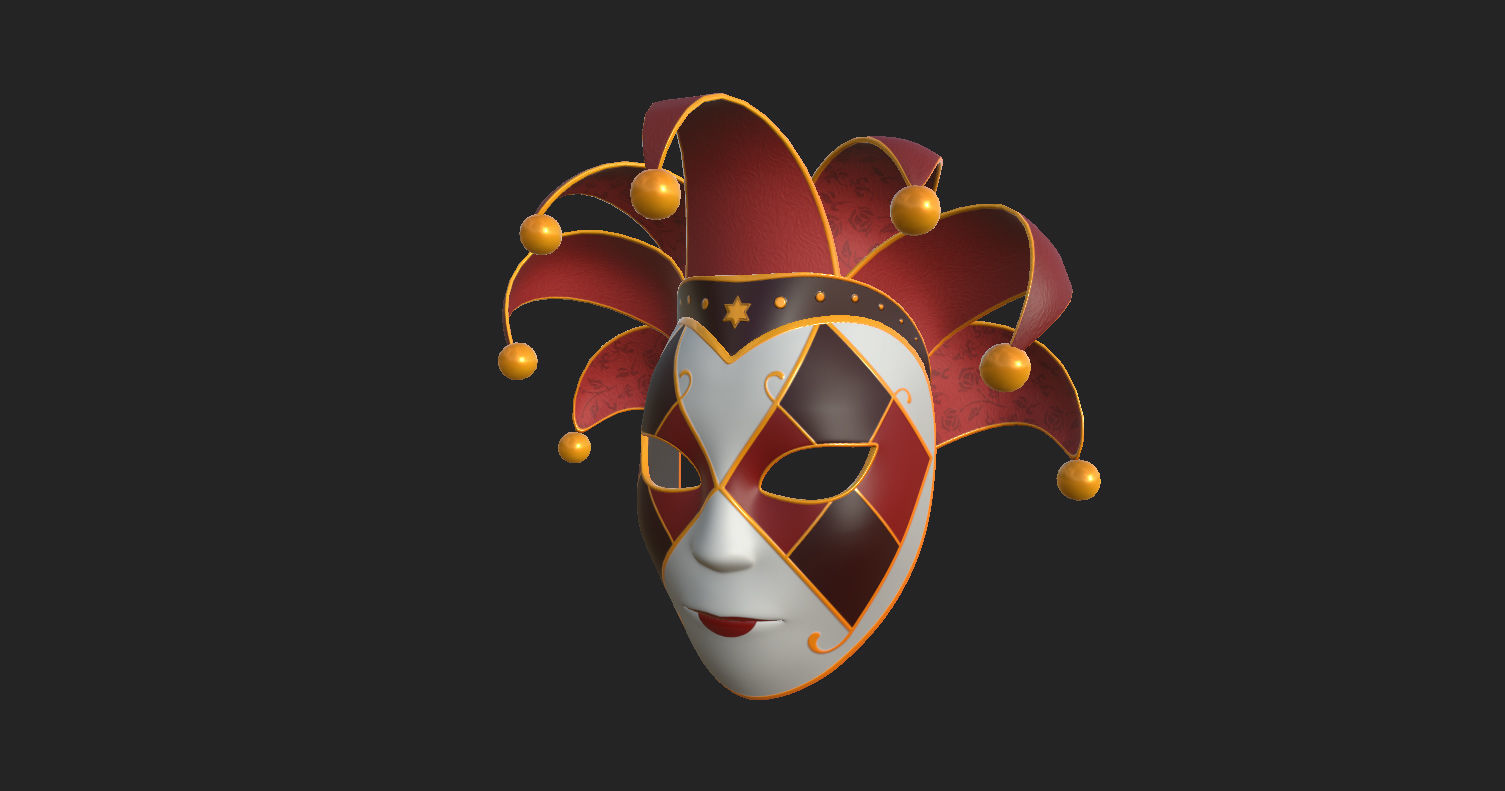 Venetian Mask 3D model_11