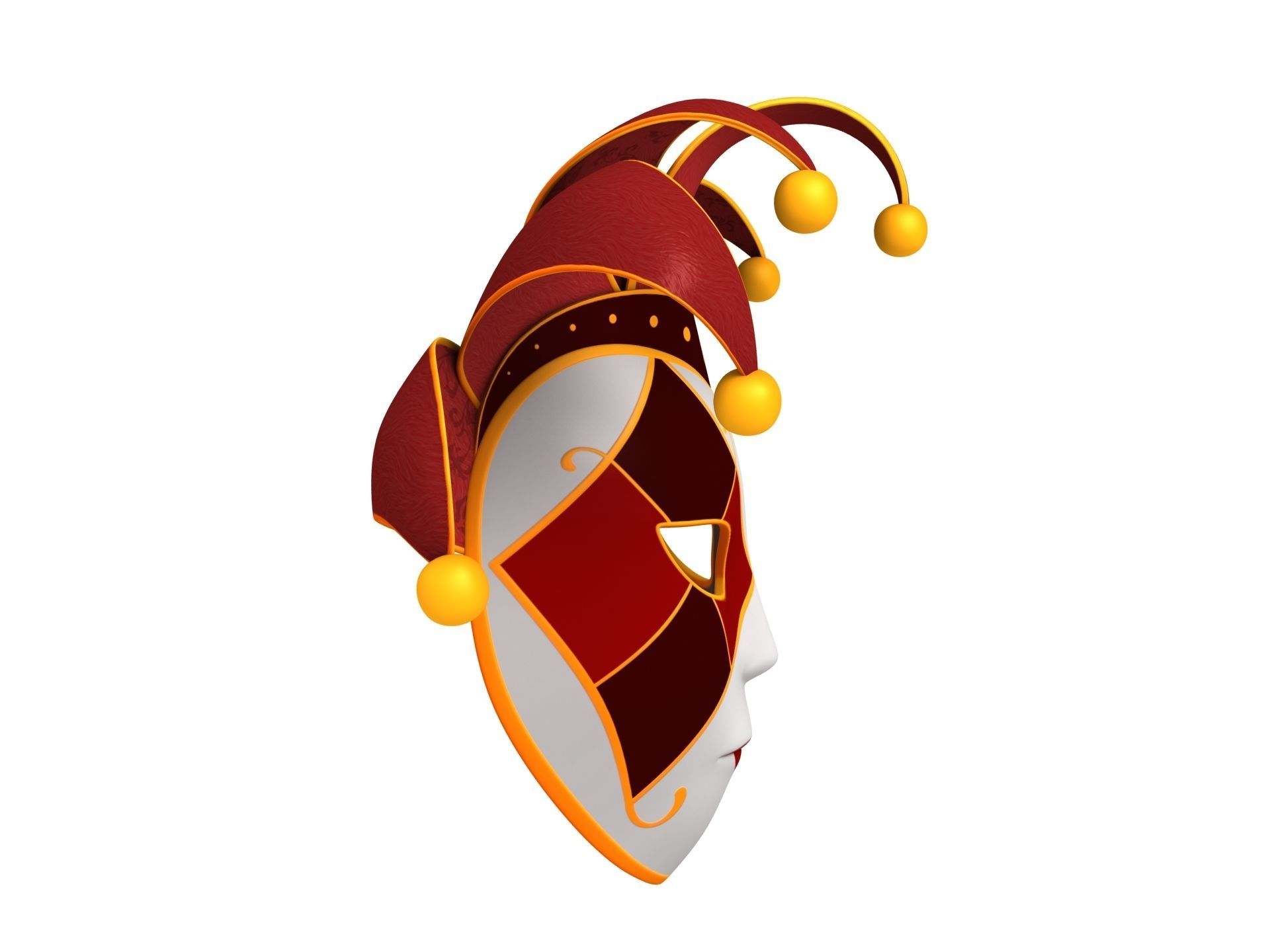 Venetian Mask 3D model_2