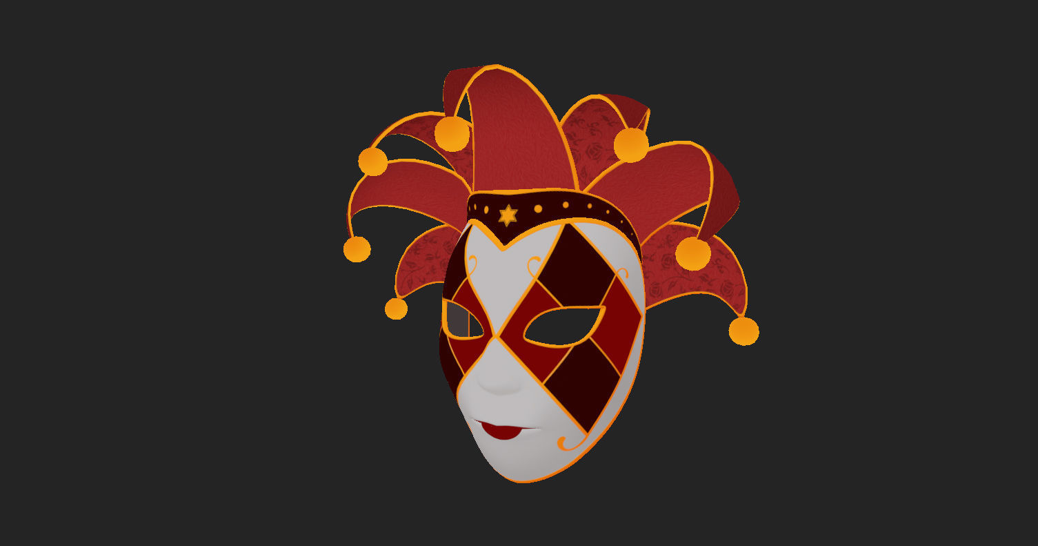 Venetian Mask 3D model_12