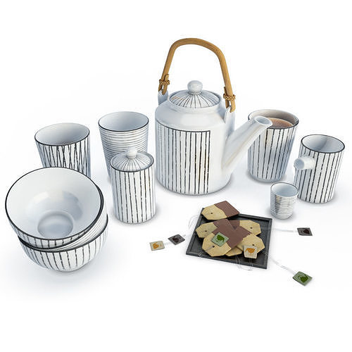 Set Tea time 3D model