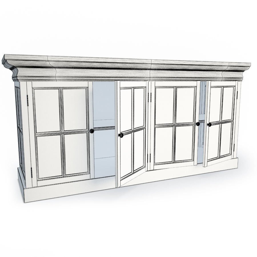 Wood Storage Furniture 3D model_3