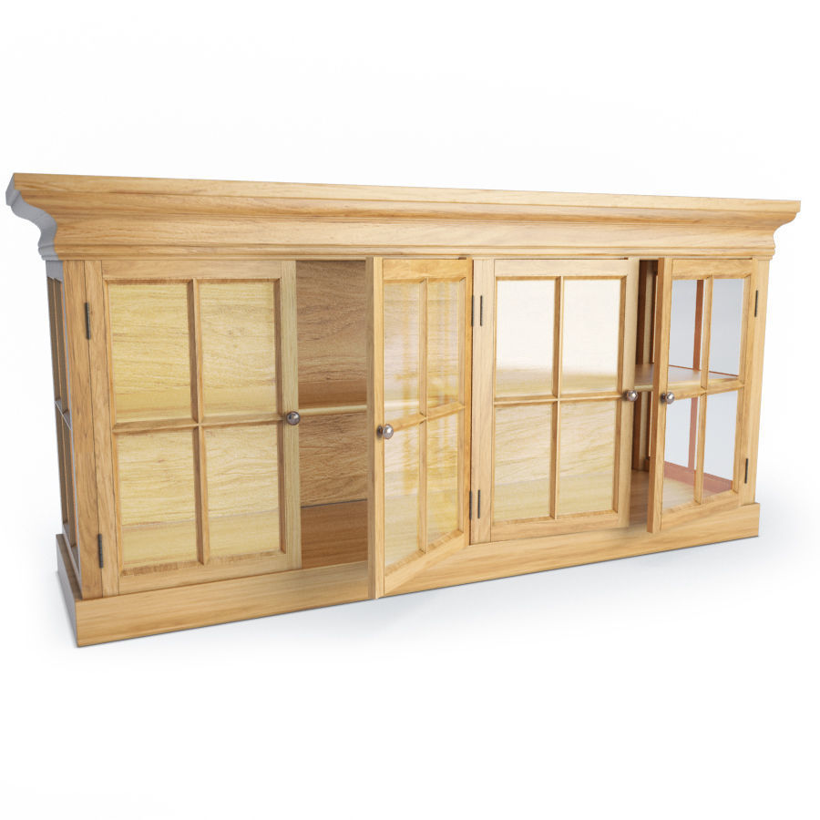 Wood Storage Furniture 3D model_2