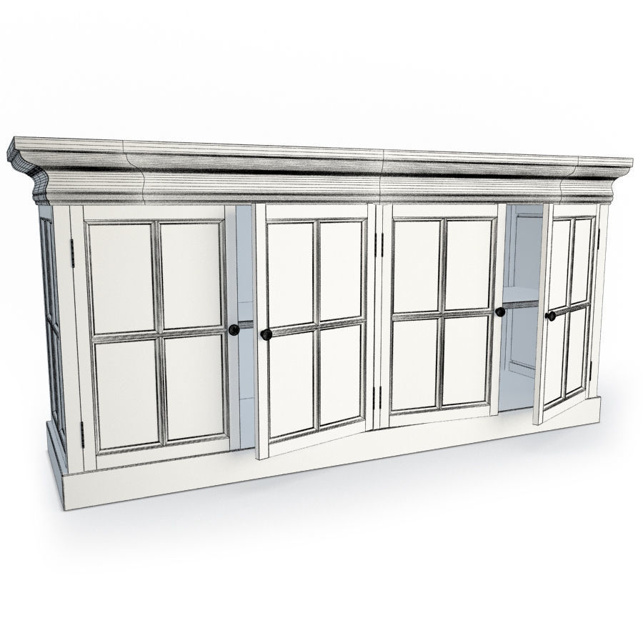 Wood Storage Furniture 3D model_9