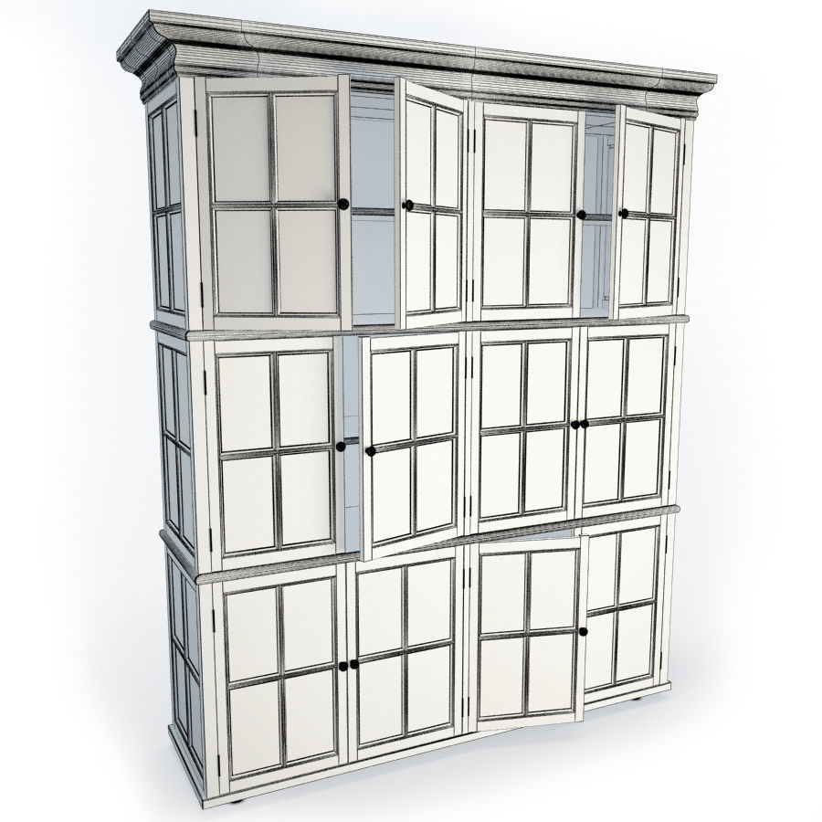 Wood Storage Furniture 3D model_11