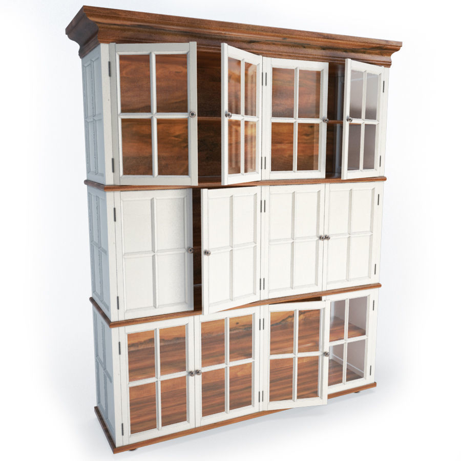 Wood Storage Furniture 3D model_10