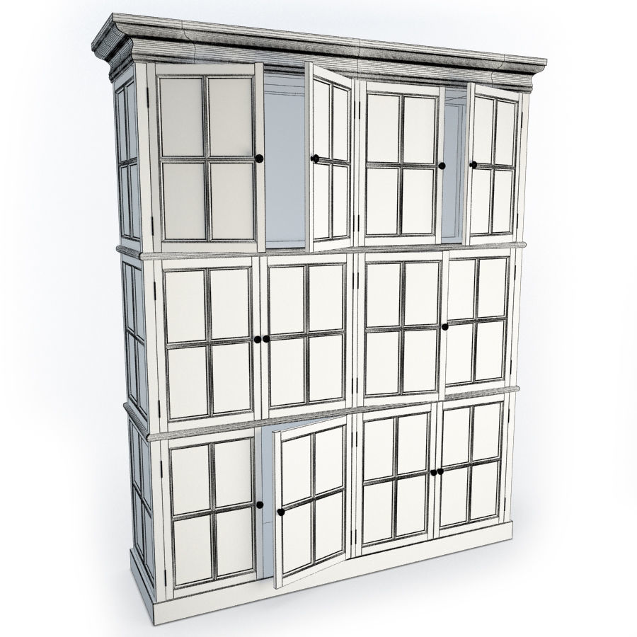 Wood Storage Furniture 3D model_5