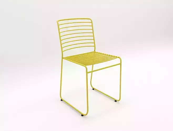 Yellow Hollow Metal Chair Hamm Design