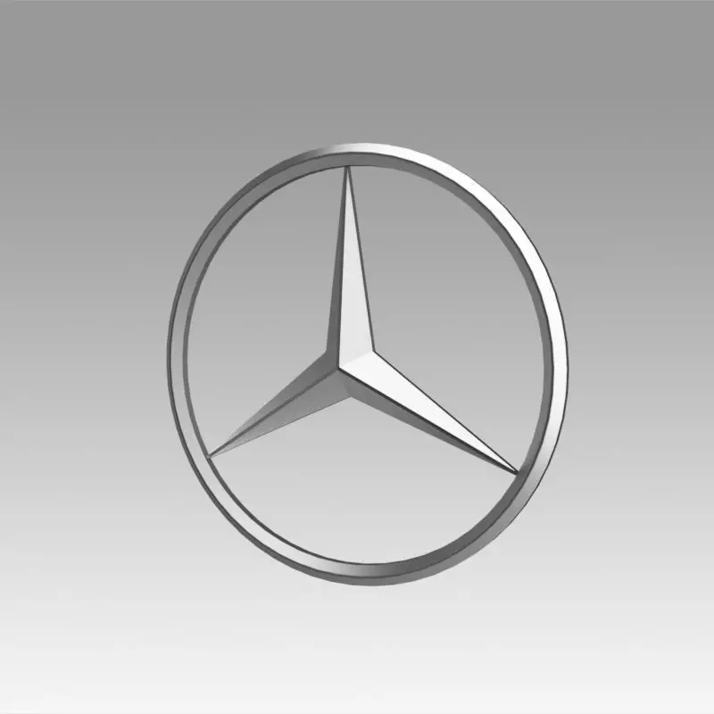 Mercedes logo 3D model_0