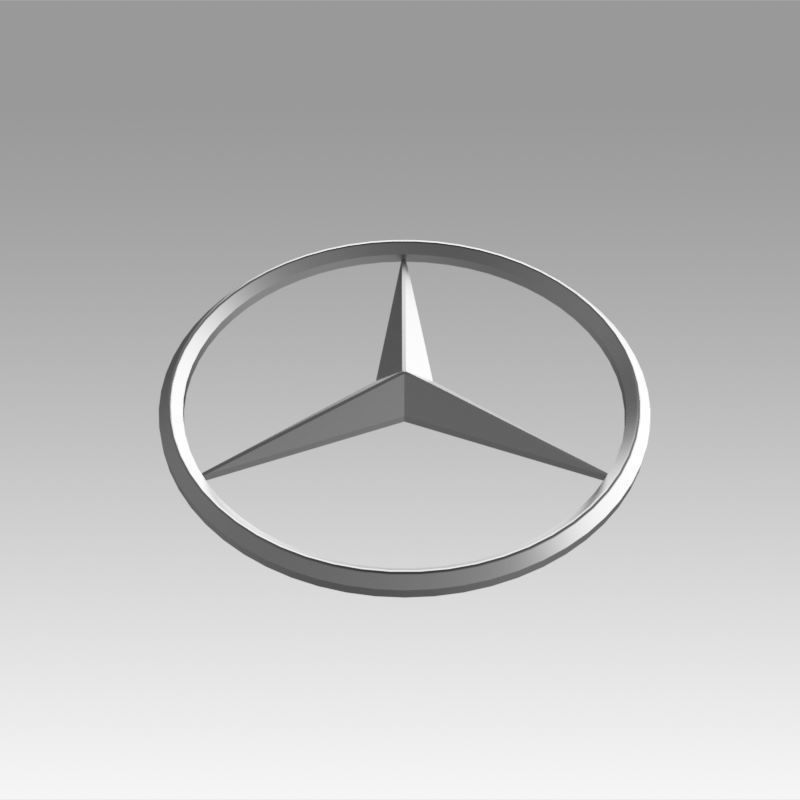 Mercedes logo 3D model_3