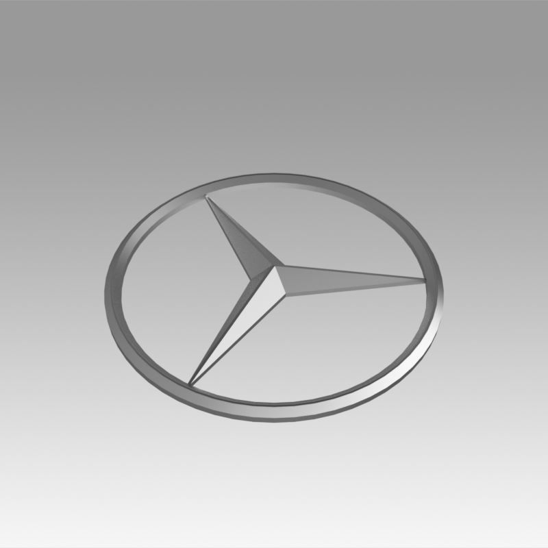 Mercedes logo 3D model_5