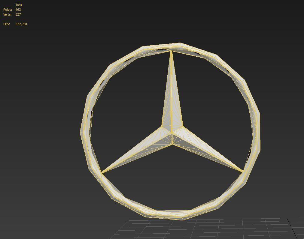 Mercedes logo 3D model_6