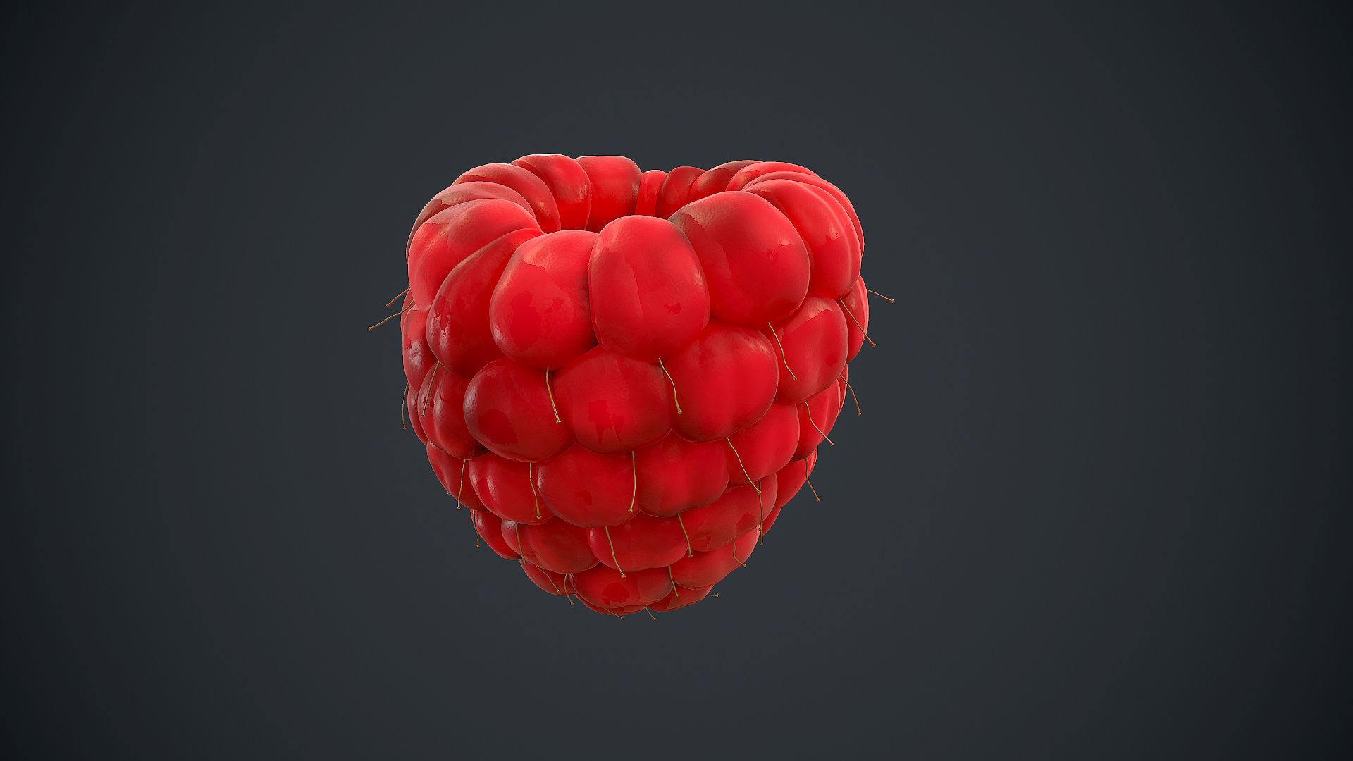 Raspberry high detail 3D model_14