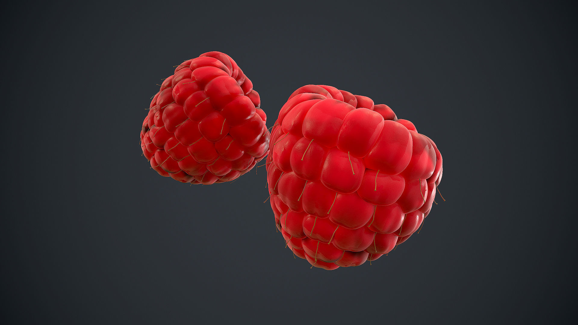Raspberry high detail 3D model_6