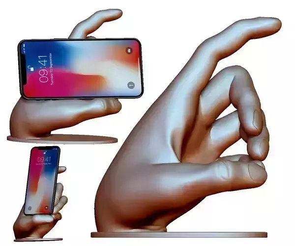 Phone holder stand 3Dprintable model for any smartphone 3D print model