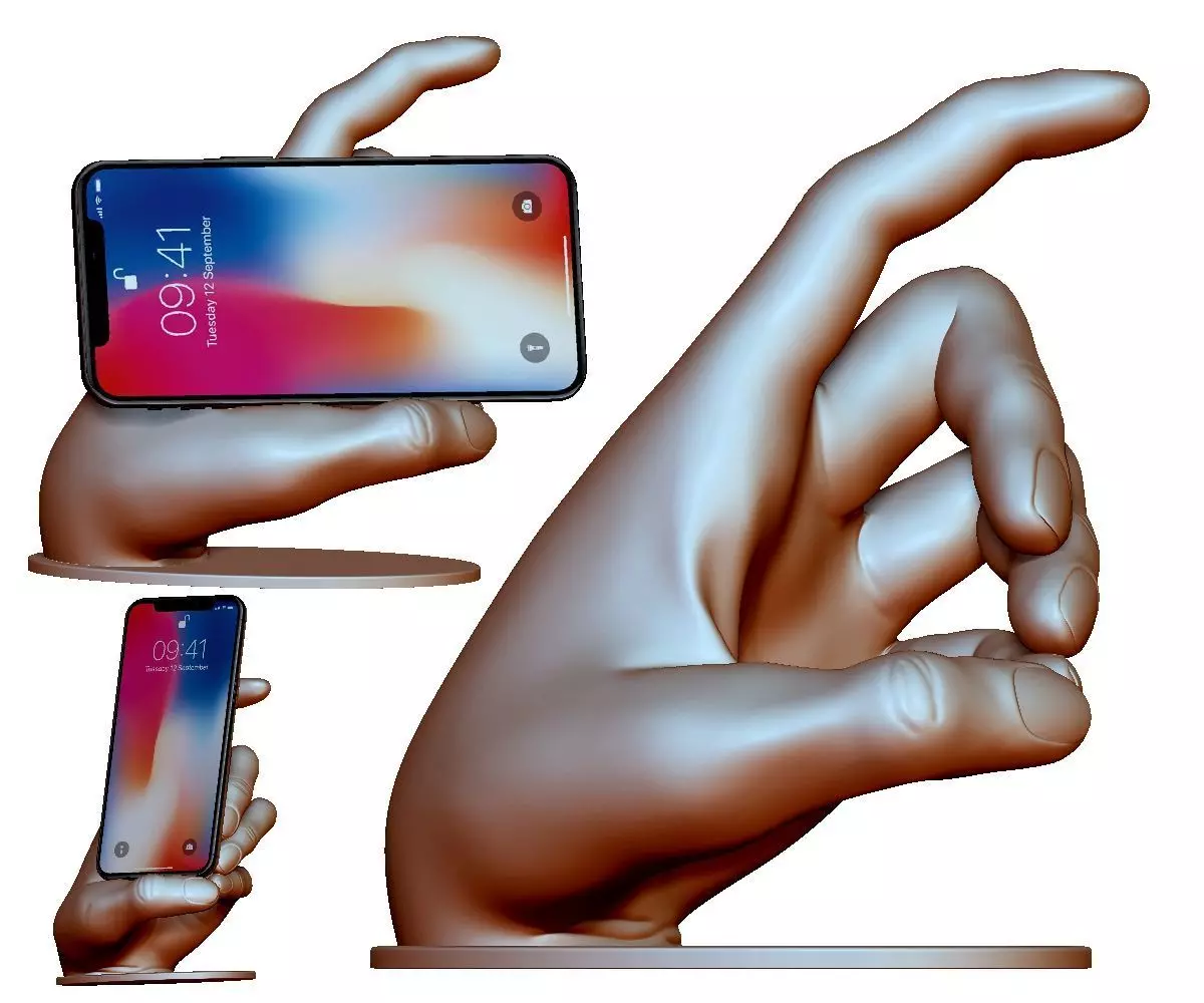 Phone holder stand 3Dprintable model for any smartphone 3D print model_0