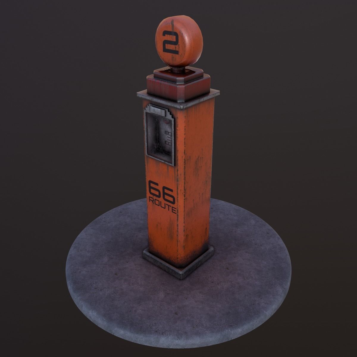 3D model Low Poly Old Gas Pump VR / AR / low-poly | CGTrader
