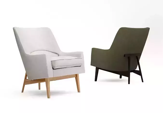 Fredericia A-chair A-line lounge chair  3D model