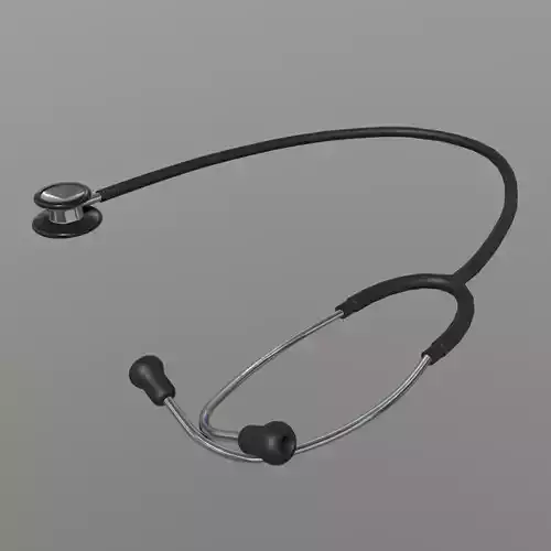 Stethoscope Low-poly 3D model