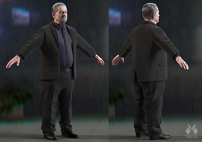 Clothing Smart Suit Heavy Male 3D model
