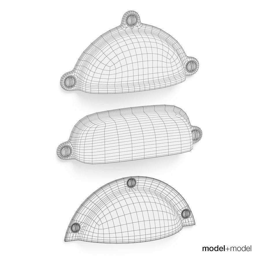 Knobs and cup handles set 3D model_11