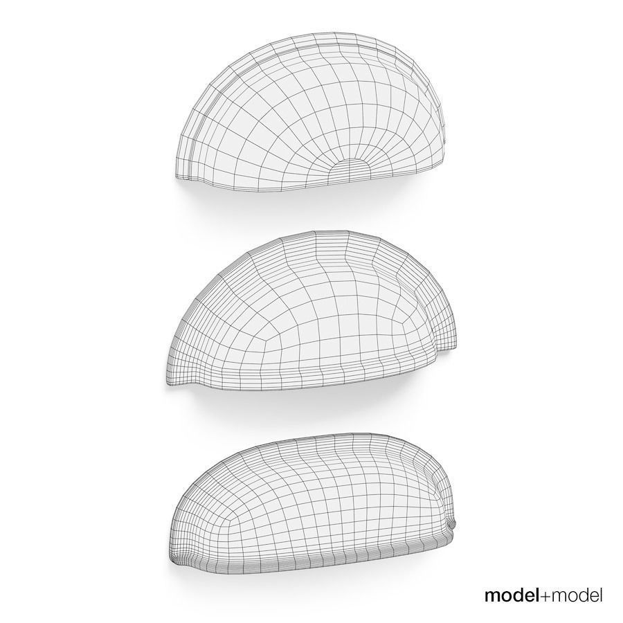 Knobs and cup handles set 3D model_10