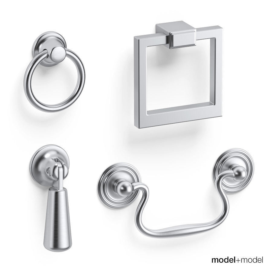 Knobs and cup handles set 3D model_3