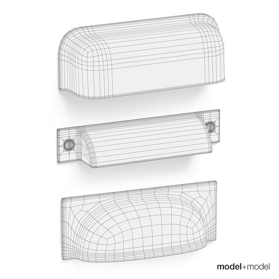 Knobs and cup handles set 3D model_12