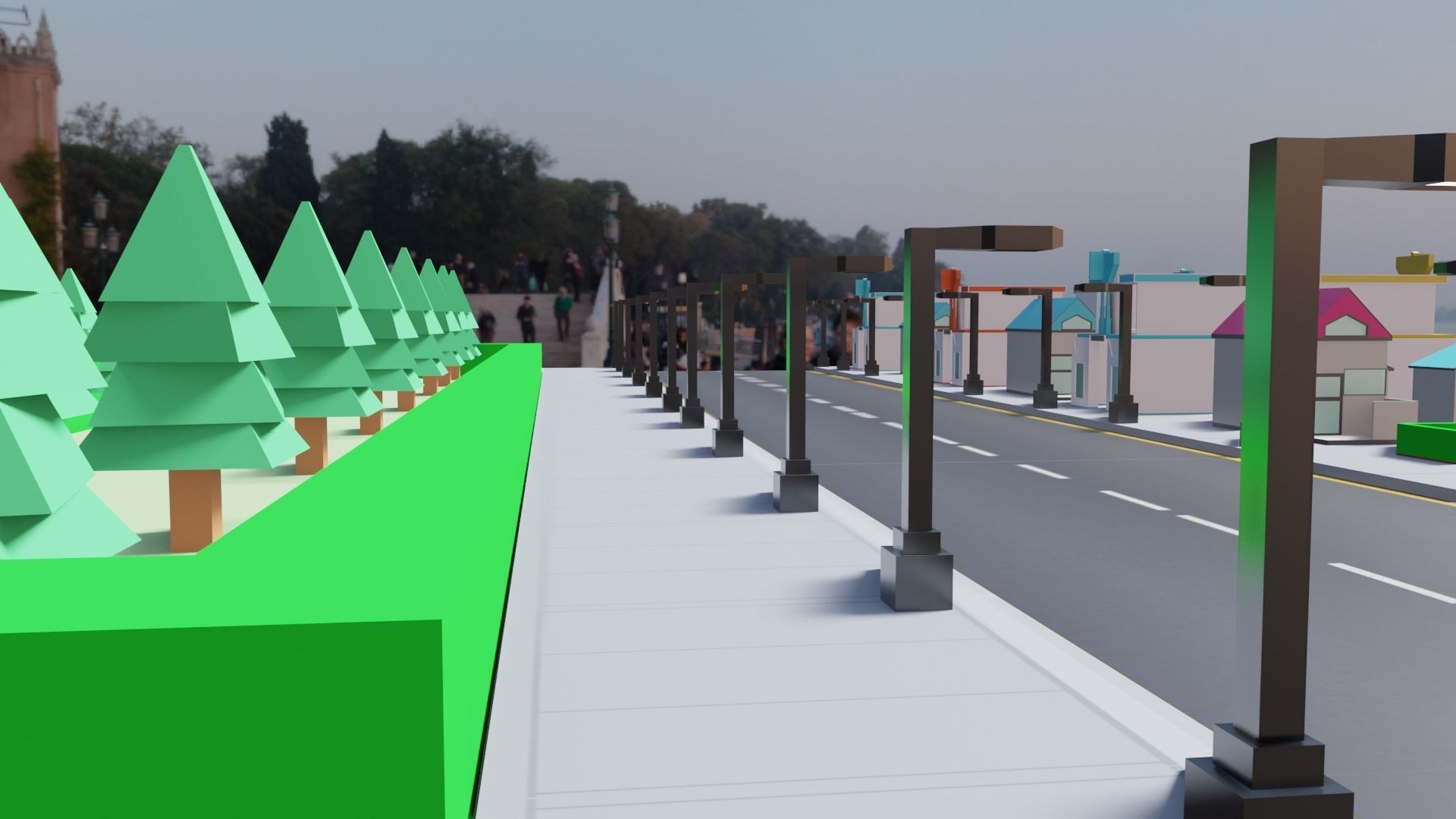 Low poly game environment Free low-poly 3D model_1