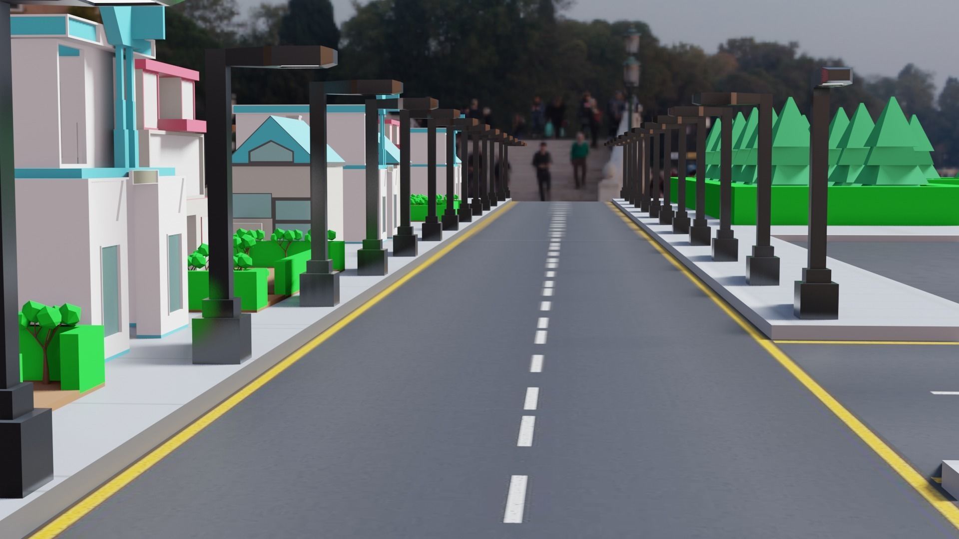 Low poly game environment Free low-poly 3D model_4