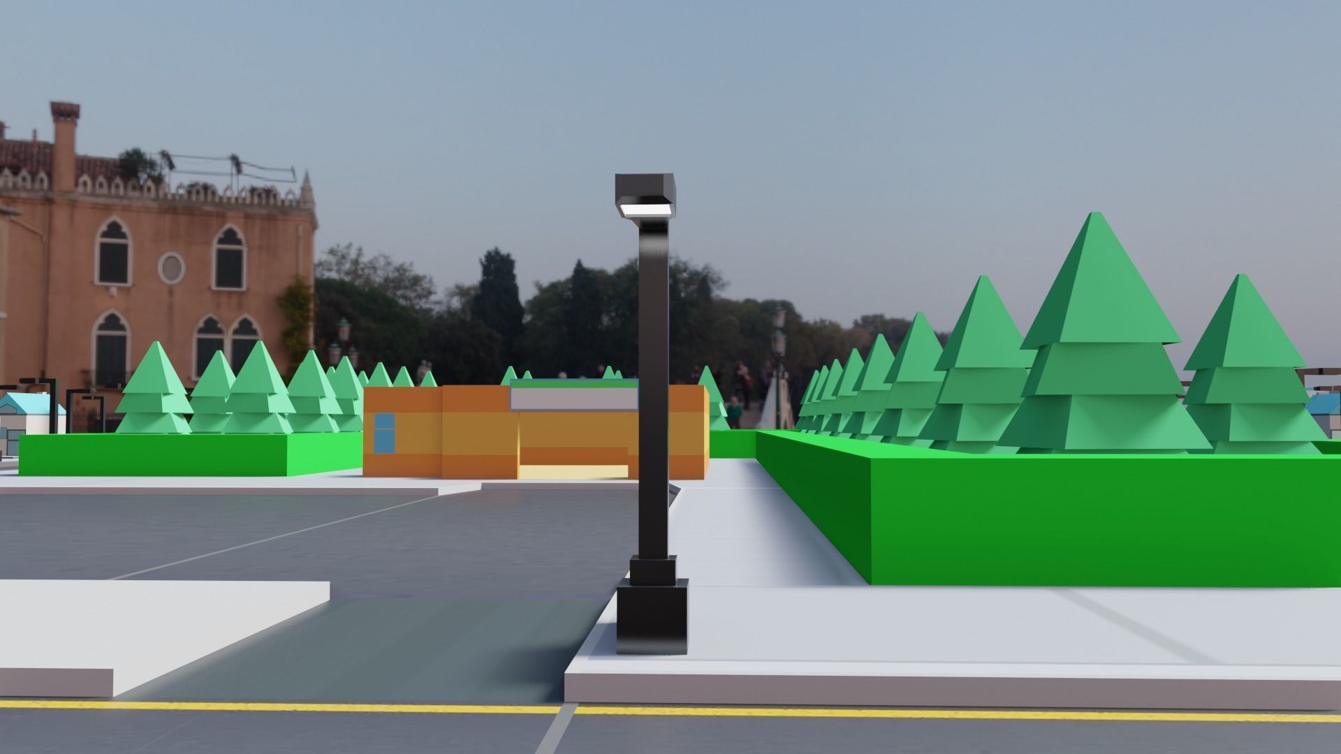 Low poly game environment Free low-poly 3D model_2