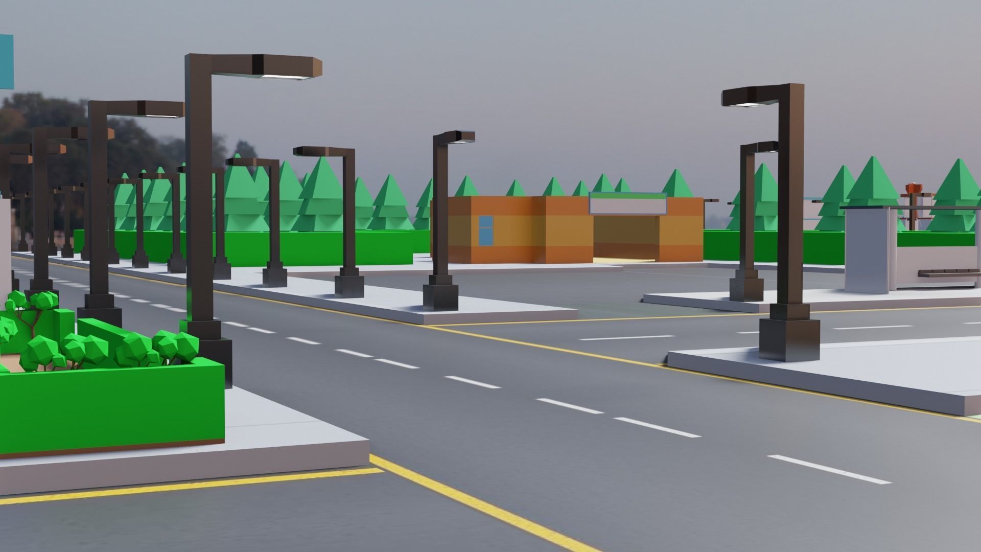 Low poly game environment Free low-poly 3D model_5