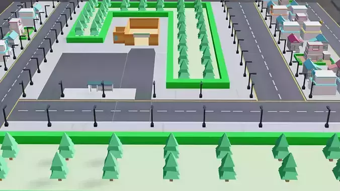 Low poly game environment Free low-poly 3D model Low poly game environment Free low-poly 3D model