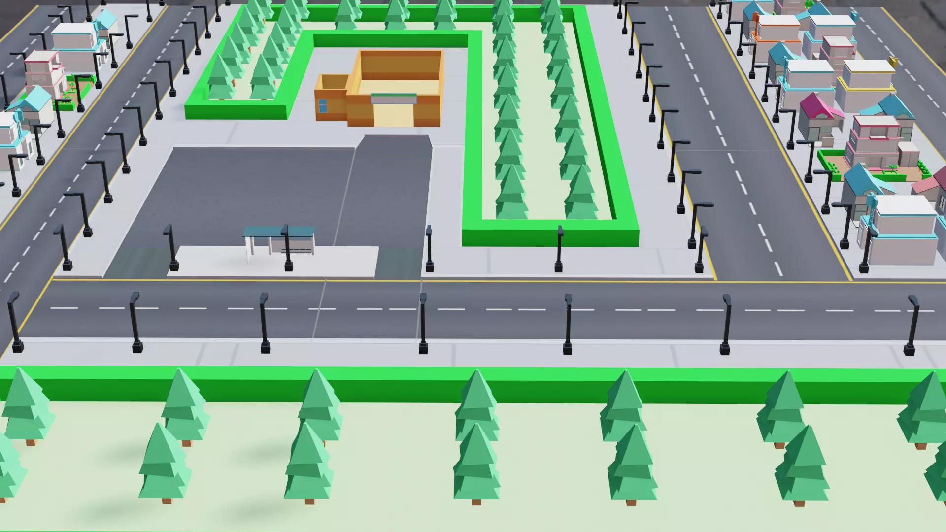 Low poly game environment Free low-poly 3D model_0