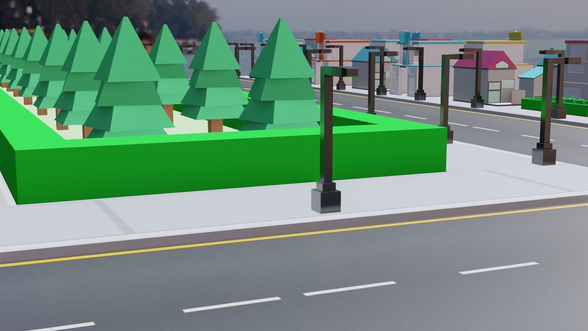 Low poly game environment Free low-poly 3D model_6