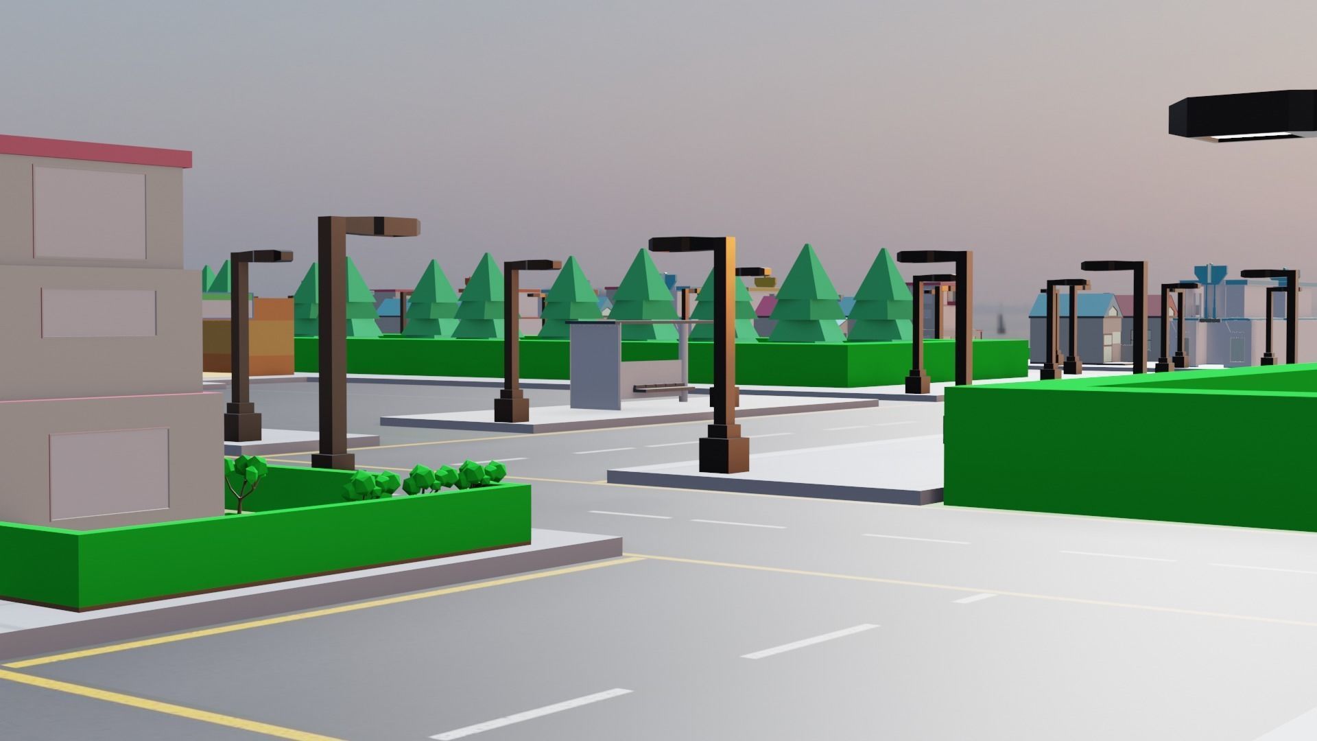 Low poly game environment Free low-poly 3D model_3