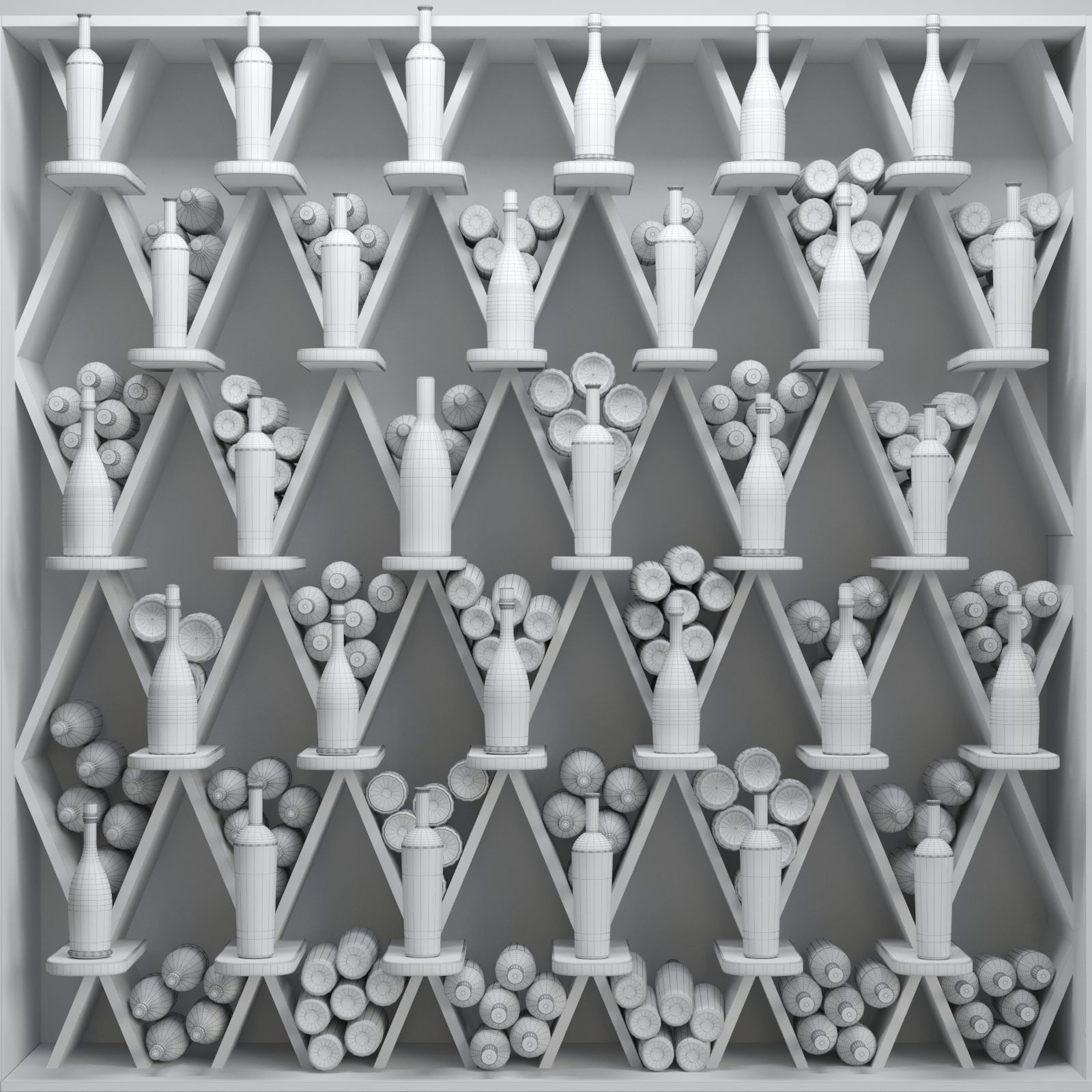 Alcoholic showcase 5 3D model_1