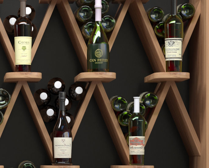 Alcoholic showcase 5 3D model_3