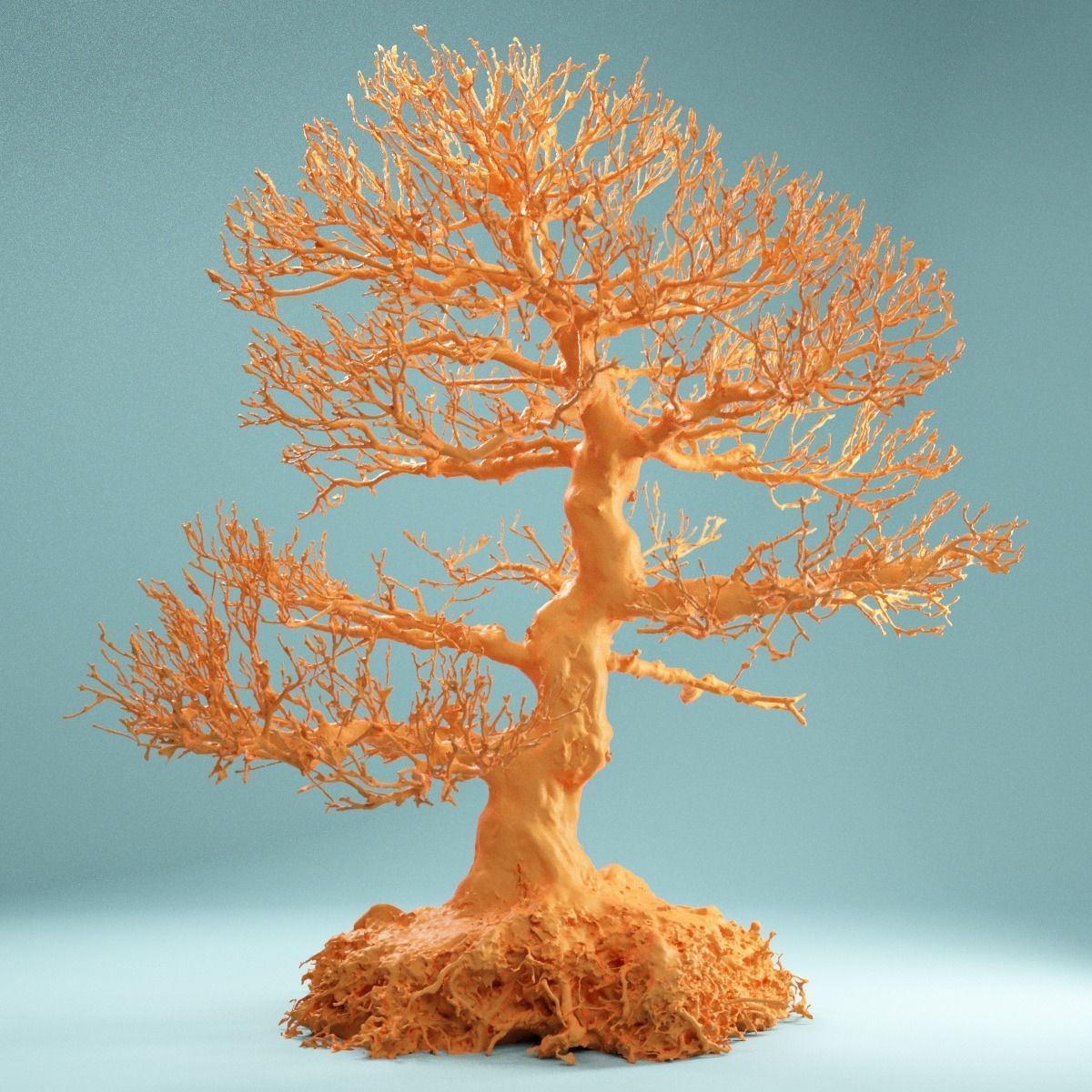 RAW SCAN Dead Bonsai Tree High Poly 01 3D model_1