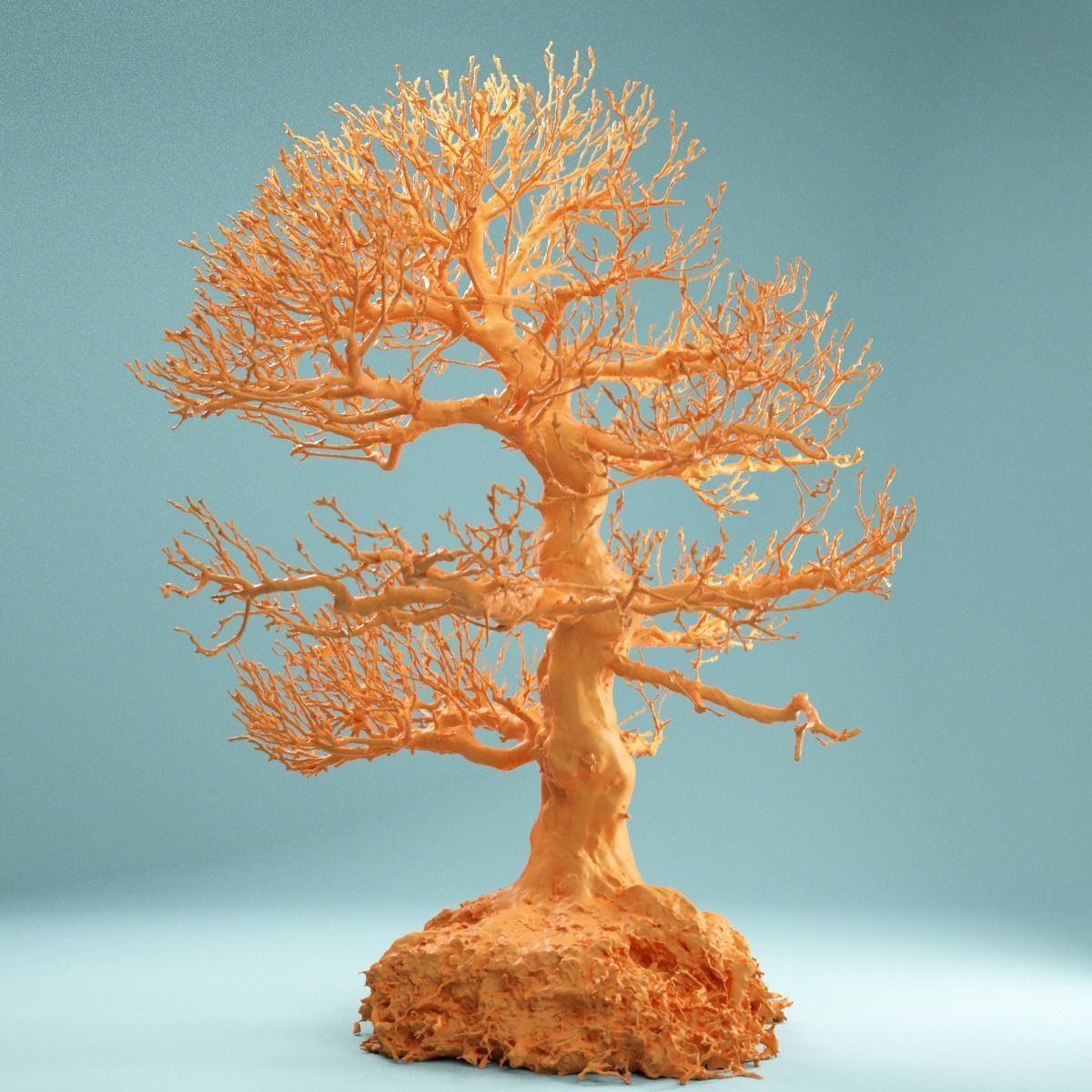 RAW SCAN Dead Bonsai Tree High Poly 01 3D model_11