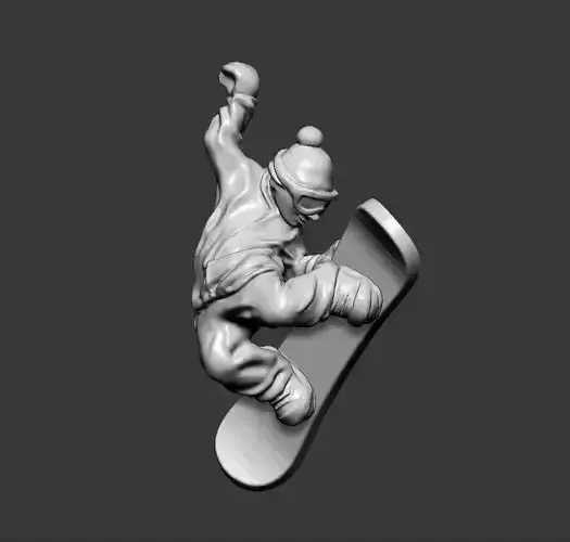 Snowboarder pendant 3D print model