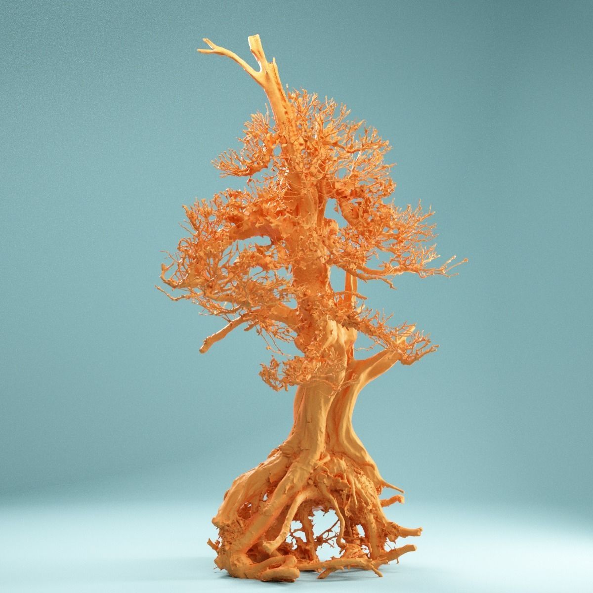 RAW SCAN Dead Bonsai Tree High Poly 05 3D model_7