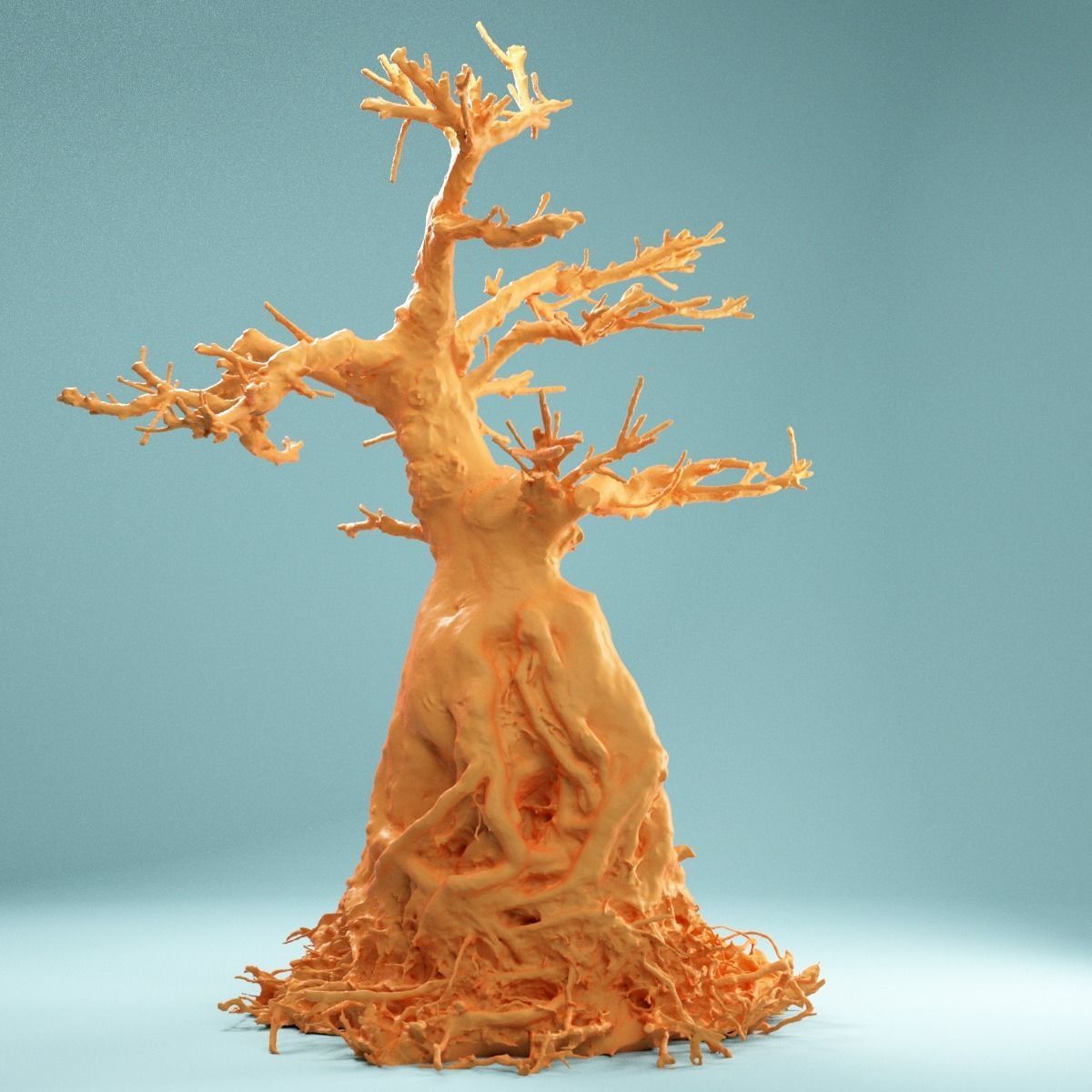 RAW SCAN Dead Bonsai Tree High Poly 07 3D model_4