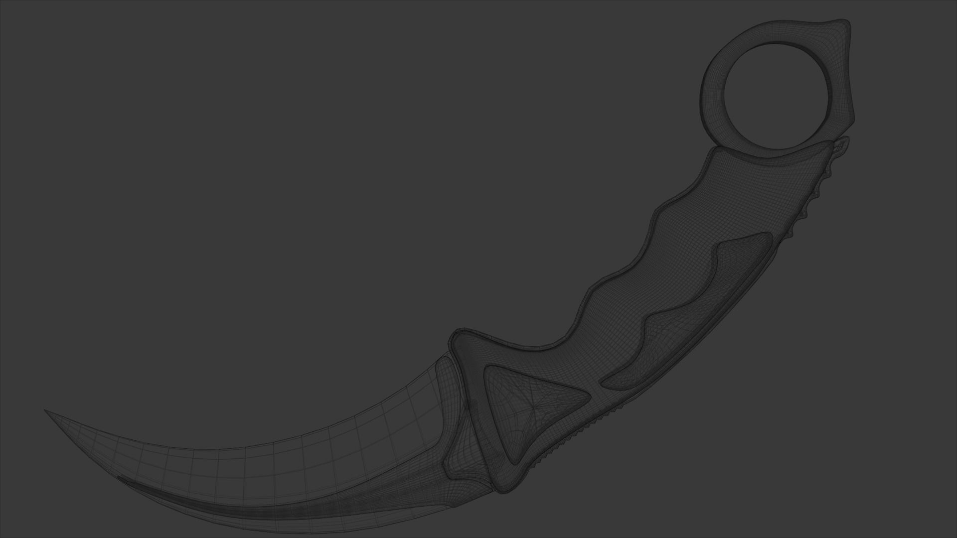 Karambit knife Free 3D model_4