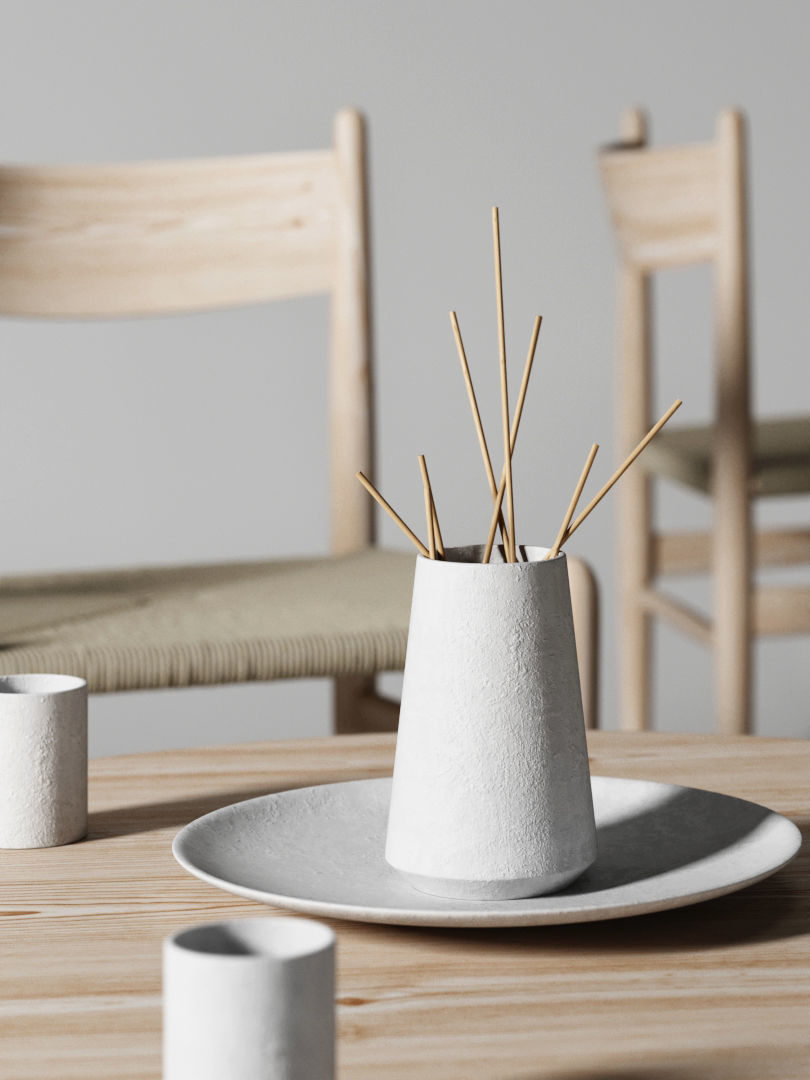 Carl Hansen and Son CH-36 and CH-008 3D model_4